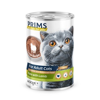 PRIMS FOR ADULT CATS PATE WITH LAMB 400 GR