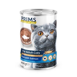 PRIMS FOR ADULT CATS PATE WITH SALMON 400 GR