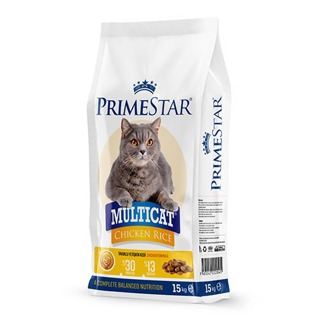 PRIMESTAR YETİŞKİN KEDİ MAMASI MULTICAT (CHİCKEN RİCE) 15 KG