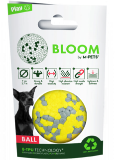 M-PETS BLOOM BALL OYUN TOPU PARÇALANMAZ TEŞİL/GRİ